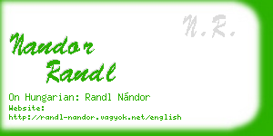 nandor randl business card